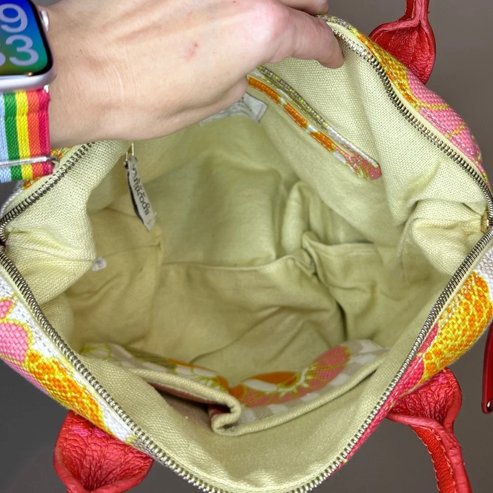 Spartina 449 Floral‎ Linen Satchel Crossbody Daufuskie Island